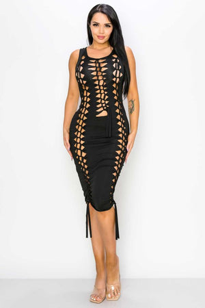 SEXY BODYCON HOLLOW OUT DRESS